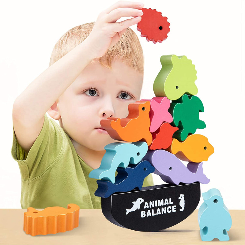 Board Game For 6 Years Old - Yeni Çocuk Montessori Ahşap Hayvan Denge